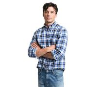 GANT Herren REG Texture Check Shirt Klassisches Hemd, SEA Blue, Medium