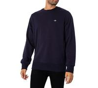 GANT Herren REG Shield C-Neck Sweat Logo Rundhalspullover, Evening Blue, XS
