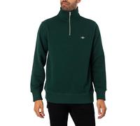 GANT Herren Reguläres Shield-Sweatshirt Mit Halbem Reißverschluss, Tartan Green, XXL