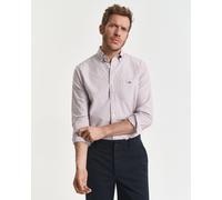 GANT Herren Regular Fit Banker Stripe Classic Oxford-Hemd (XL) PLUMPED Rot
