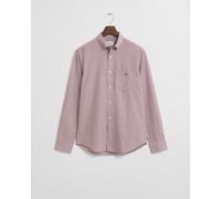 GANT Herren Regular Fit Classic Banker Stripe Popeline Hemd (XXL) PLUMPED Rot