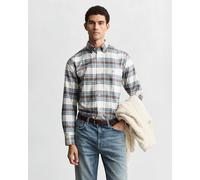 GANT Regular Fit Oxford Checked Shirt Woody Green Mehrfarbig S