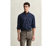 GANT Herren Reg Poplin Shirt Klassisches Hemd, Marine, L EU
