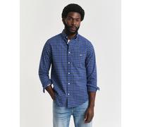 GANT Herren Regular Fit Classic Popeline Hemd mit Karomuster (XL) COLLEGE Blau