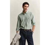 GANT Regular Fit Hemd Herb Green, Einfarbig