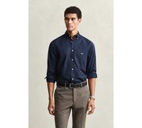 GANT Herren Reg Poplin Shirt Klassisches Hemd, Marine, XL EU
