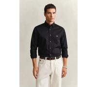 GANT Herren Langarmhemd Regular Fit Classic Poplin Schwarz XL