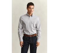 GANT Regular Fit Hemd Pewter Grey, Einfarbig