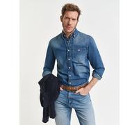GANT Herren Regular Fit Jeanshemd (S) MID Blau WORN IN