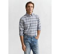 GANT Herren Regular Fit Oxford-Hemd mit Karomuster (L) FADED DENIM