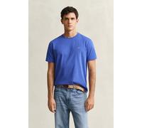 GANT Shield Regular Fit T-Shirt Rundhals blau, Einfarbig