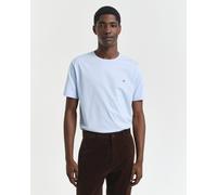 Gant T-Shirt Herren Regular Fit Kurzarm Rundhals Baumwolle blau, M