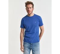 GANT Herren T-Shirt - REGULAR SHIELD, Rundhals, kurzarm, Baumwolle, Stickerei Blau (Rich Blue) 3XL
