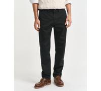 Chinohose GANT "REGULAR TWILL CHINOS" Gr. 31, Länge 34, schwarz (black) Herren Hosen (36612846-31) black