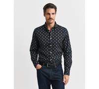 GANT Herren Regular Fit Twill-Hemd mit Paisley-Print (M) EVENING Blau