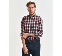 GANT - Regular Fit Windblown Flannel Hemd mit Karomuster modern rust - Gr. - L