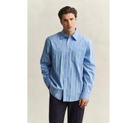 GANT Herren Relaxed Fit Dobby Stripe Hemd (S) DEEP LAGOON