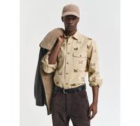 GANT Herren Relaxed Fit Twill Hemd mit Stickerei (XL) OAK BEIGE