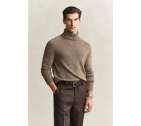 GANT Herren Rollkragenpullover aus Mouliné-Wollgemisch (L) FADED TAUPE