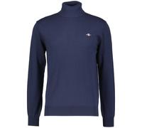 GANT Herren Rollkragenpullover aus Wolle und Baumwolle (M) EVENING Blau