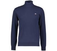 GANT Herren Rollkragenpullover aus Wolle und Baumwolle (XL) EVENING Blau