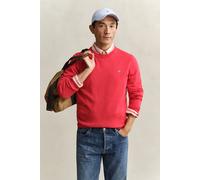 GANT Regular Fit Strickpullover Rundhalsrot, Einfarbig