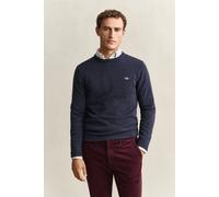 GANT Herren Rundhalspullover aus Lambswool (S) DARK NAVY MELANGE