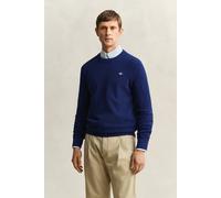 GANT Herren Rundhalspullover aus strukturierter Baumwolle (S) RICH NAVY