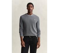 GANT Herren Rundhalspullover aus strukturierter Baumwolle (XXXL) DARK Grau MELANGE