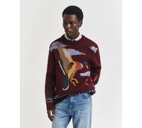 Gant Herren Strickpullover BIRD GRAPHIC, pink, Gr. XL