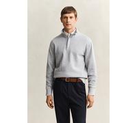 GANT Herren Sacker Rib Sweatshirt mit Reißverschlusskragen (XL) Grau MELANGE