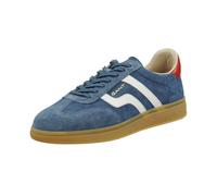 Sneaker GANT "Cuzmo", Herren, Gr. 41, blau (blau kombiniert), Veloursleder, Leder, kontrastfarbene Details, sportlich, Schuhe, Schnürschuh, Retro Sneaker mit Wechselfußbett (92590417-41) blau kombinie