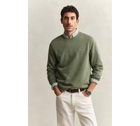 Sweatshirt GANT "REG SHIELD C-NECK SWEAT", Herren, Gr. XXL, dry herb grün, Sweatware, Obermaterial: 87% Baumwolle, 13% Polyester, regular fit hüftlang, Rundhals, elastischer Bund, Sweatshirts Sweatshi