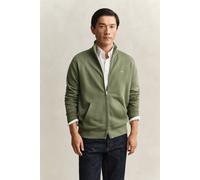 GANT Sweatjacke Shield – Regular Fit – Grün, einfarbig