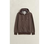 GANT Herren Shield Sweatjacke (XXXL) Schwarz Braun MELANGE