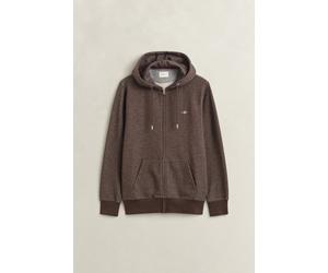 GANT Herren Shield Sweatjacke (XXXL) Schwarz Braun MELANGE