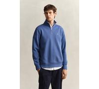 GANT Herren Shield Sweatshirt mit halblangem Reißverschluss (S) VINTAGE Blau
