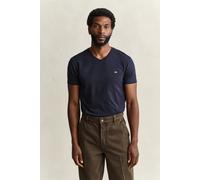 Gant Shield Kurzarm-t-shirt Mit V-ausschnitt