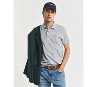 Gant Herren Slim Shield Pique Polohemd, Grey Melange, L EU