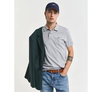 GANT Slim Fit Poloshirt Kurzarm grau