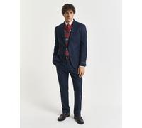 GANT Herren Slim Fit Herringbone Anzughose aus Flanell (54) EVENING Blau