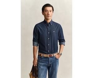 GANT Herren Slim Fit Indigo Hemd (4XL) DARK INDIGO