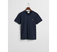 Gant Herren Slim Shield V-Neck T-Shirt T Shirt, Evening Blue, XXL EU