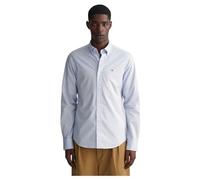 Langarmhemd GANT "SLIM CLASSIC POPLIN SHIRT", Herren, Gr. S, N-Gr, blau (light blau), Obermaterial: 100% Baumwolle, unifarben, slim fit hüftbedeckend, mit Knopf,Ärmel mit Ärmelschlitz runde 1-Knopf-Ma