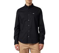 GANT Herren Slim Poplin Shirt Klassisches Hemd, Schwarz, 3XL EU