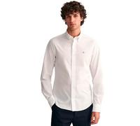 GANT Herren Slim Poplin Shirt Klassisches Hemd, Weiß, XL EU