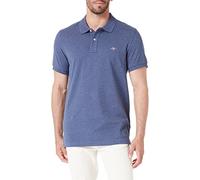 GANT Herren Slim Shield Pique Polohemd, Dark Jeansblue Melange, XXL EU