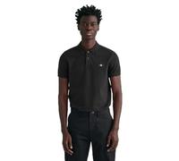 Gant Herren Slim Shield Pique Polohemd, Schwarz, XXL EU
