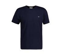 T-Shirt GANT "SLIM SHIELD SS T-SHIRT" Gr. XL, blau (evening blue) Herren Shirts (34629366-XL) evening blue