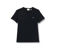 Gant T-Shirt Herren Slim Fit Kurzarm V-Ausschnitt Baumwolle schwarz, XXL